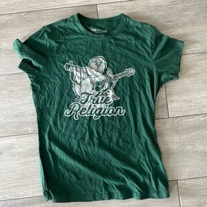True Religion Green Graphic T-Shirt size medium